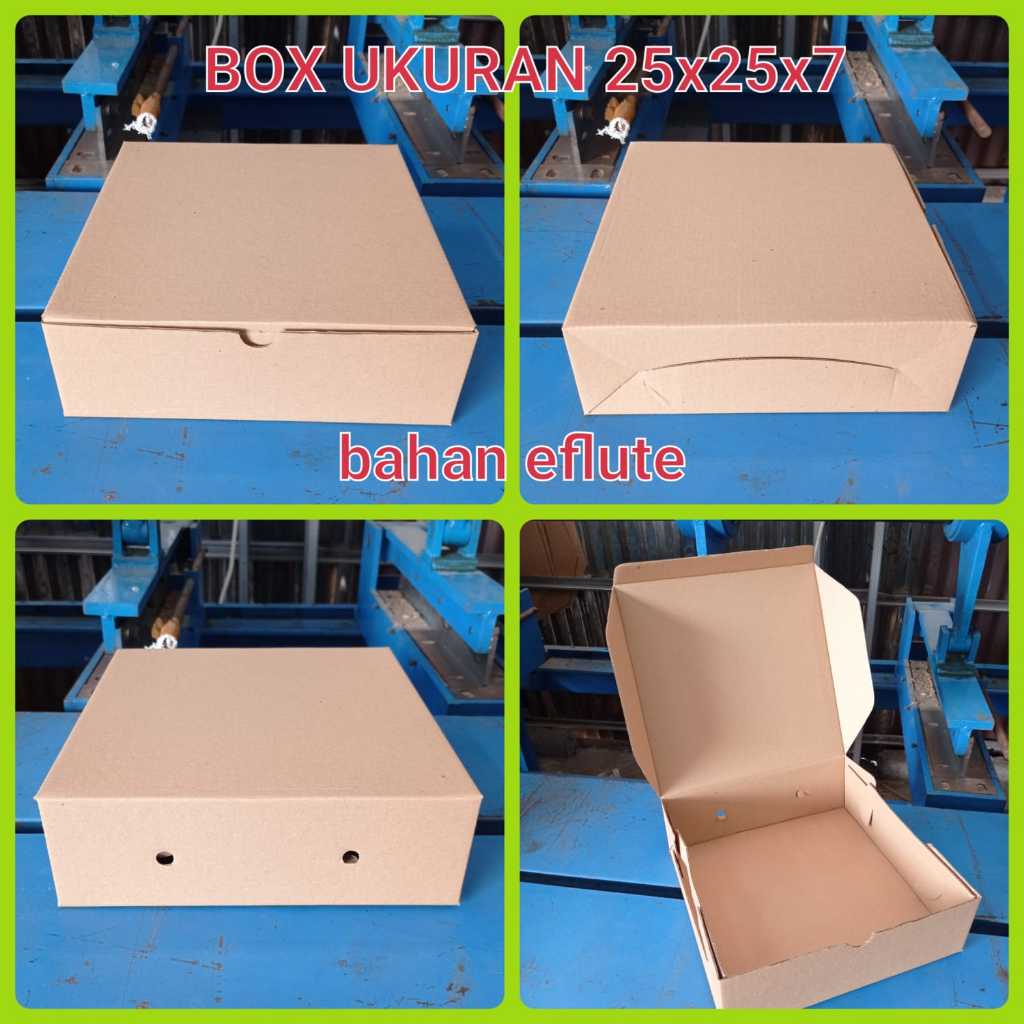 

Dus Kotak Nasi Uk 25x25x7 EFLUTE POLOS / Dus Box Kotak Hampers 25x25x7 / Dus Coklat Eflute 25x25x7