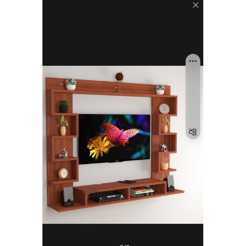 rak tv tempel dinding minimalis