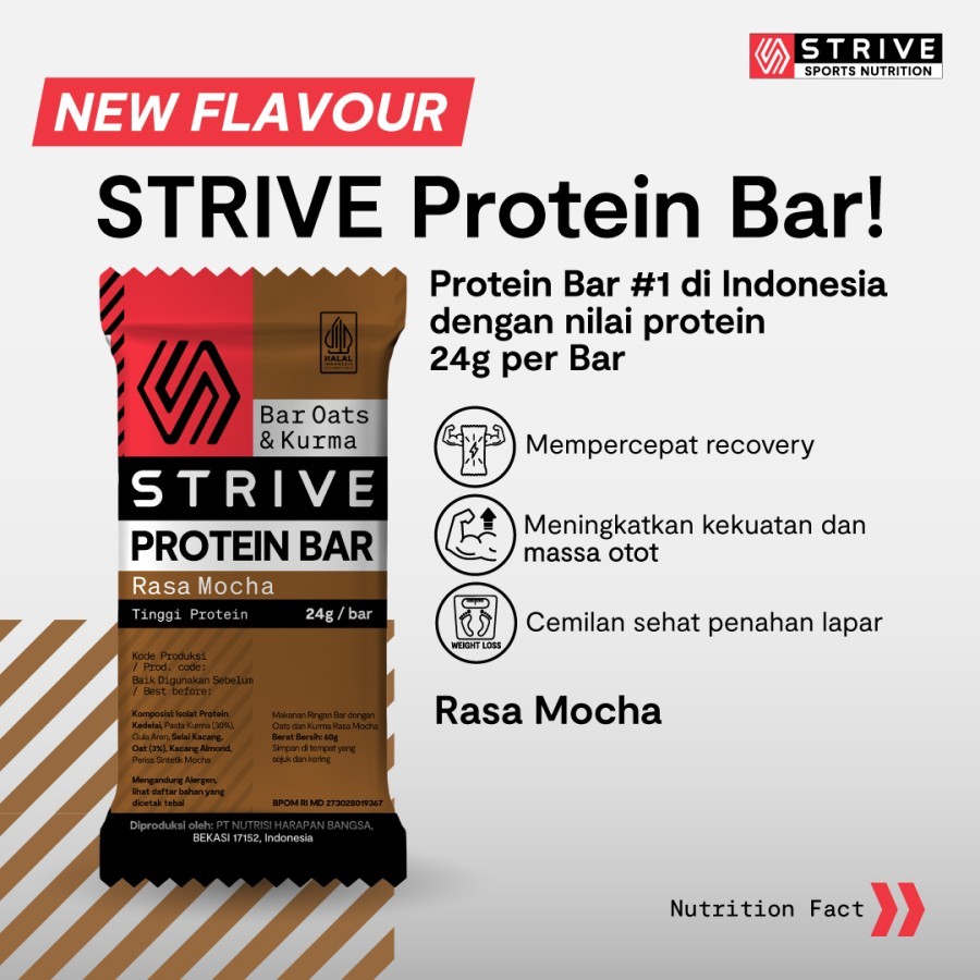 

RB Strive Protein Bar / Snack Energy Coklat