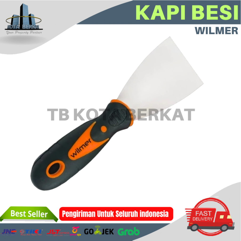 KAPE BESI GAGANG KARET / KAPI CAT / SCRAPER STAINLESS