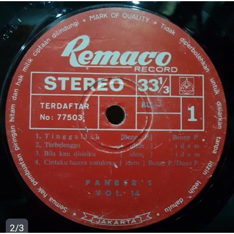 Vinyl Piringan Hitam 12 inch Panbers Vol. 14