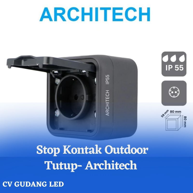 Stop Kontak Outdoor Tutup- Architech