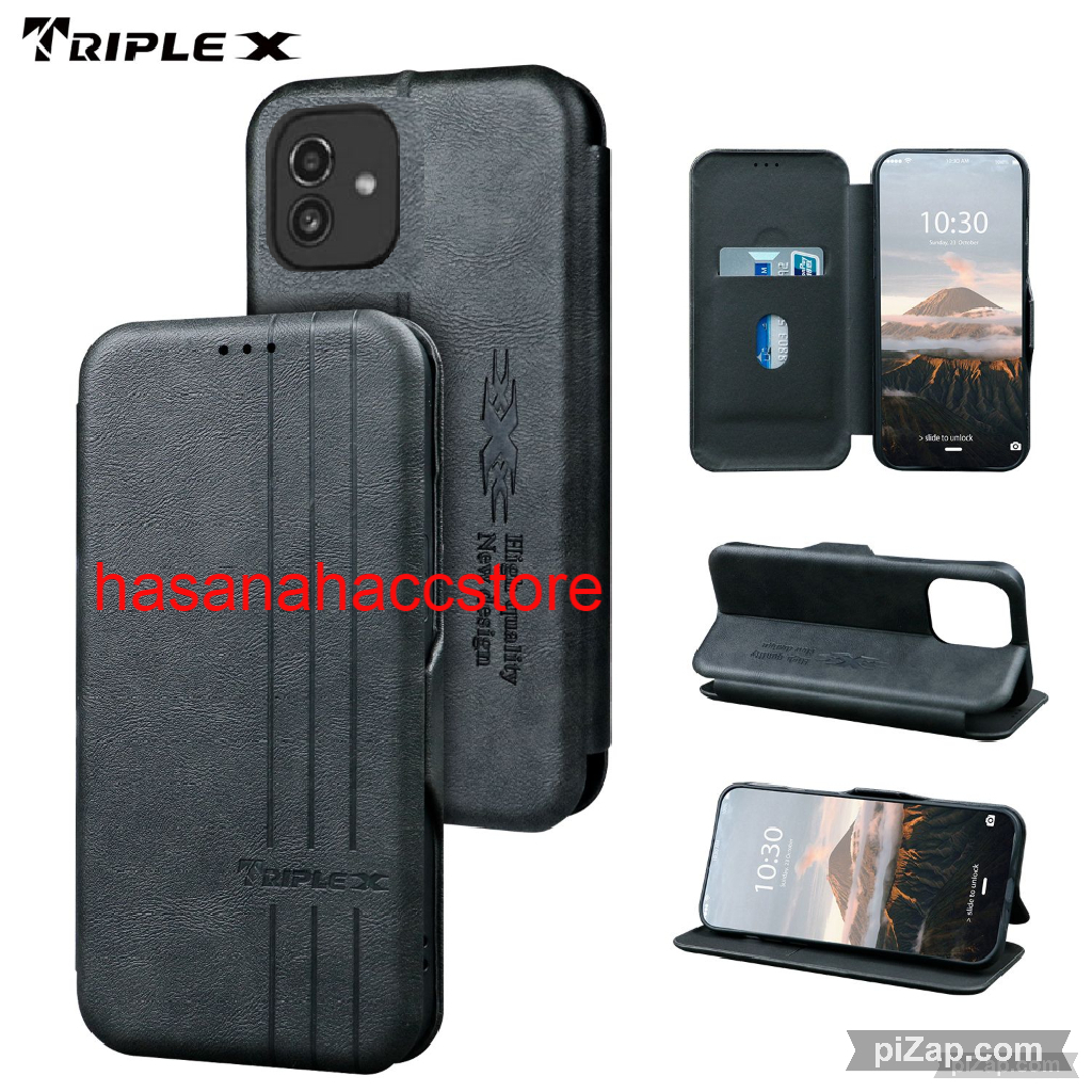 CASE UNTUK HP SAMSUNG A04e CASE FLIP KULIT DOMPET MOTIF LEATHER WALLETE