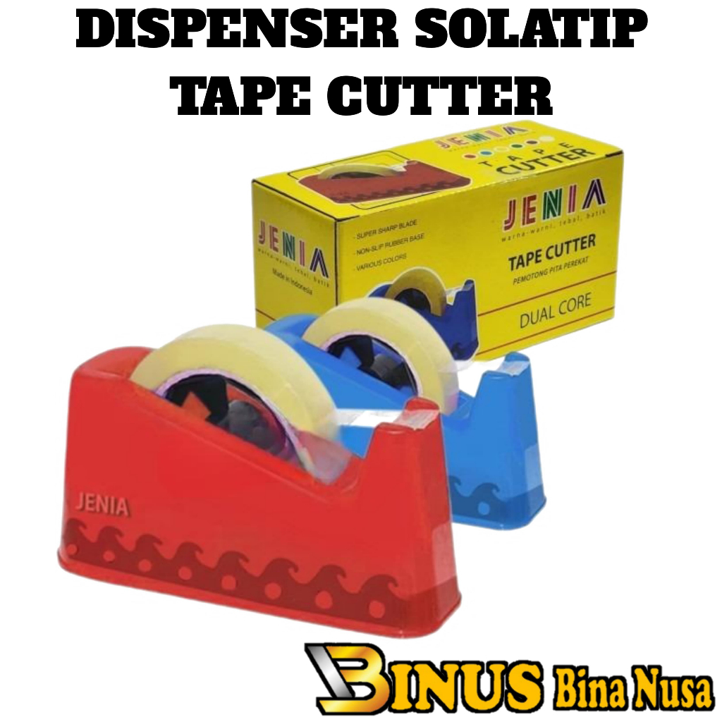 

dispenser selotip JENIA/ Tape Cutter, pemotong isolasi stationery murah