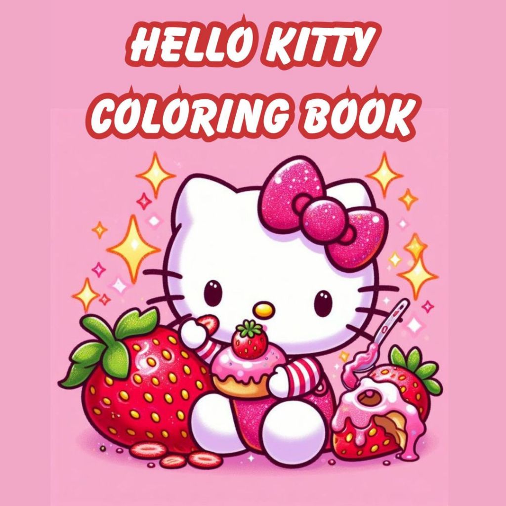 

HELLO KITTY Coloring Book For Kids And Adult Buku Gambar Menggambar Sketsa Mewarnai Anak Dan Remaja