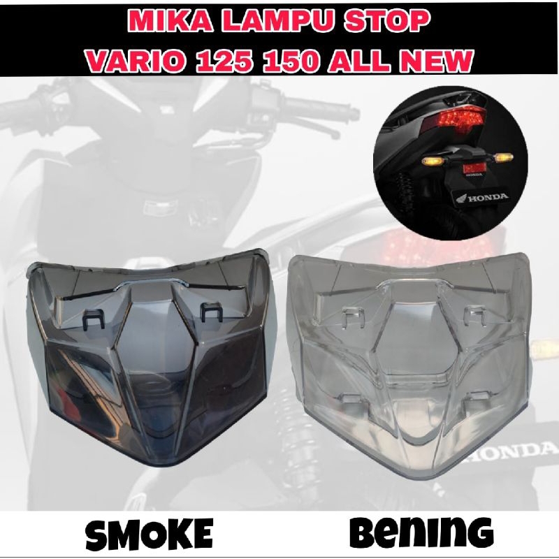 TERLARIS KACA MIKA STOPLAMPLAMPU REM BELAKANG HONDA VARIO 125 NEW VARIO 150 NEW KACA MIKA STOP BELAK