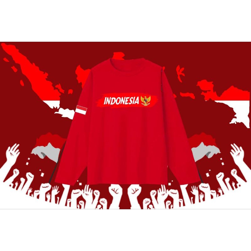 ACC WIJAYA | PREMIUM QUALITY | Kaos Lengan Panjang Unisex KS1329 17 Agustus Kemerdekaan Indonesia