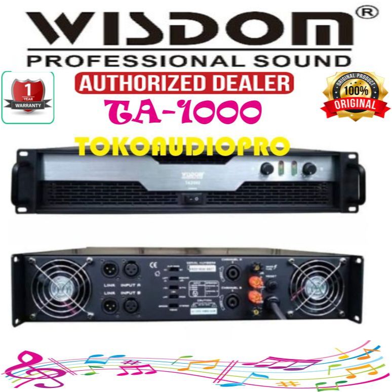 Wisdom TA1000 Professional Power Amplifier Wisdom TA-1000