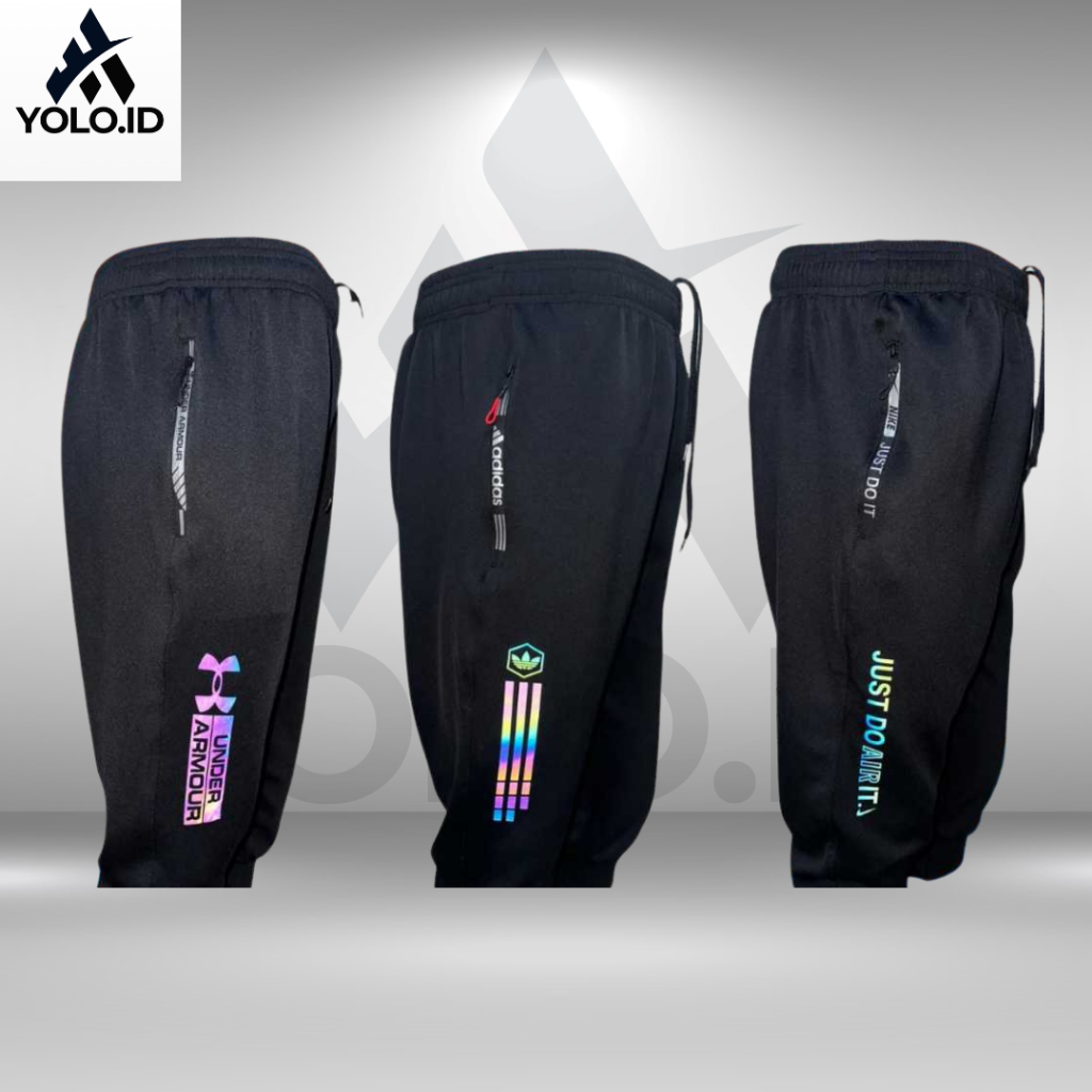 Celana Training Jogger 3/4 Joger Pants Olahraga Premium Pria Wanita 7/8
