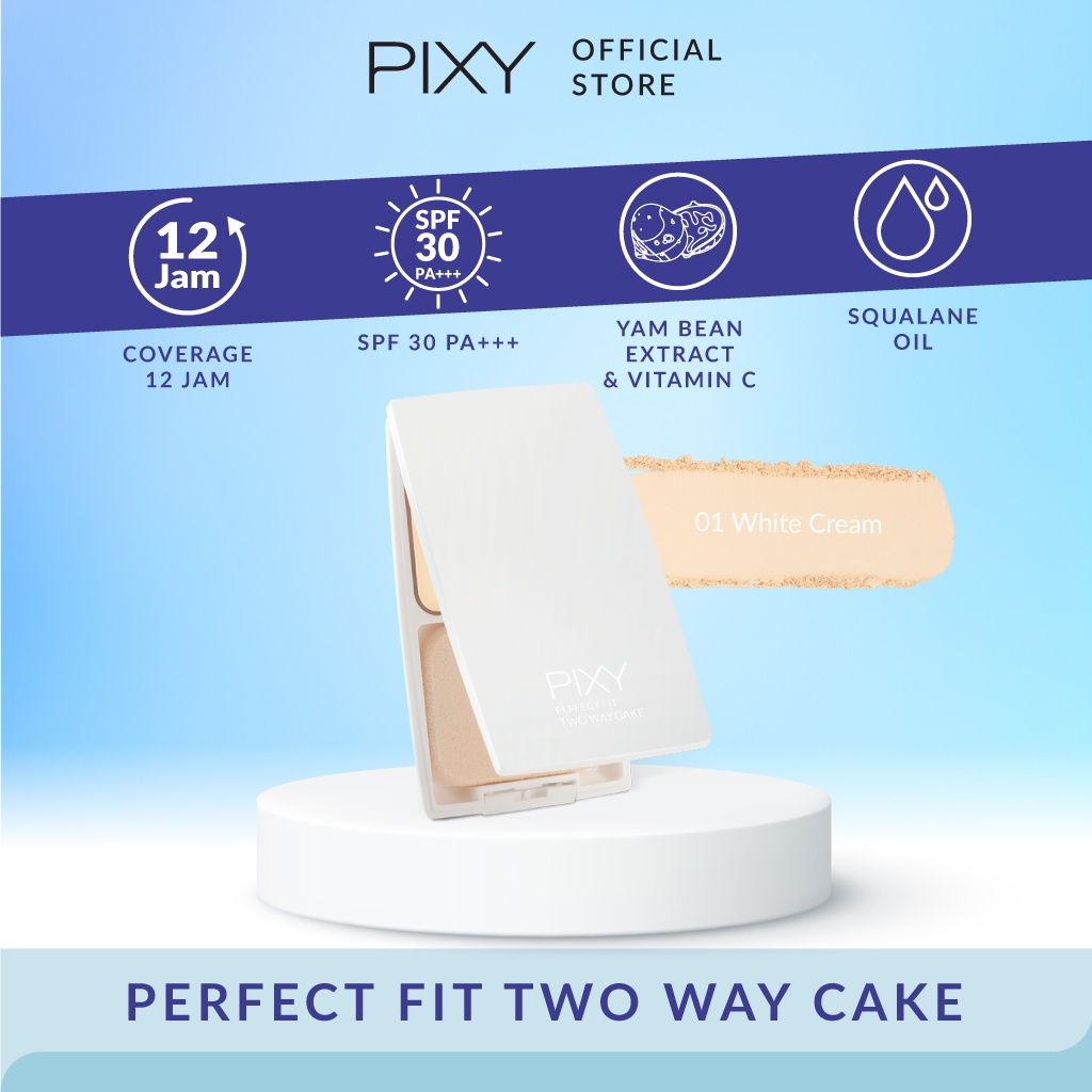 PIXY Two Way Cake TWC Perfect Fit 01 White Cream