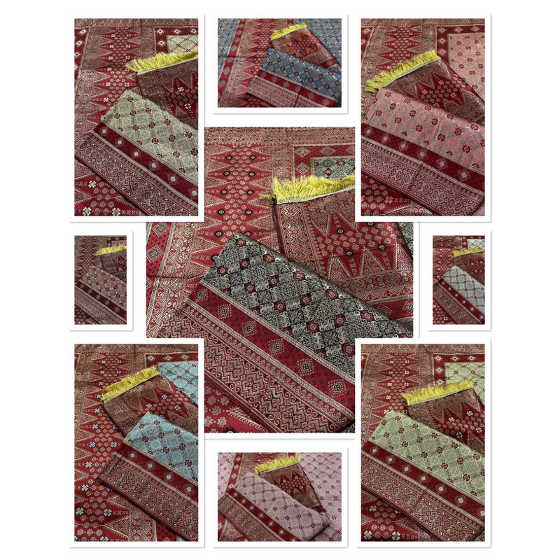 Songket Tenun Mesin / Rakam Tulang Tenun Mesin / Obet Songket Palembang