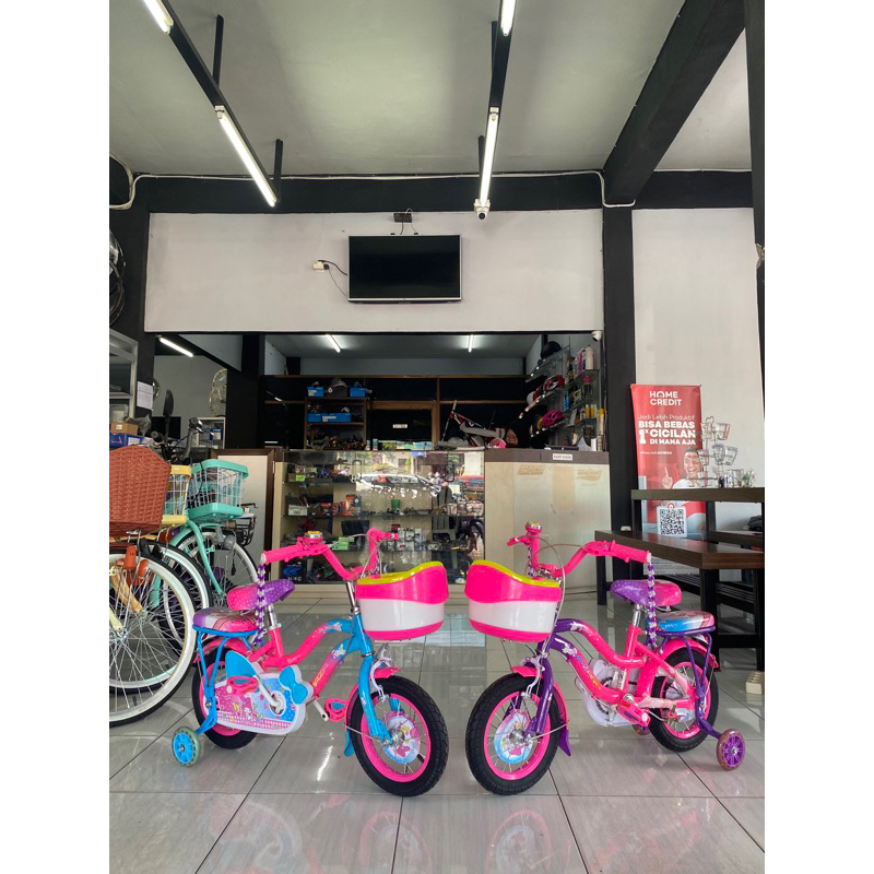 sepeda anak perempuan 12 16 18 inch mini mazara melody MZ-2288 KX ada lampu dan musik