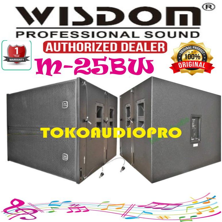 Subwoofer Wisdom M25BW Dual 15-inch Subwoofer Pasif Wisdom M-25BW Original
