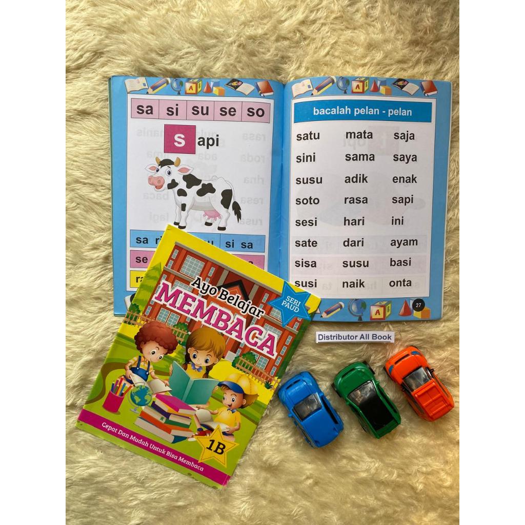 Buku Bimbingan Belajar Anak PAUD TK SD Calistung Huruf Tegak Bersambung Membaca Dan Menulis