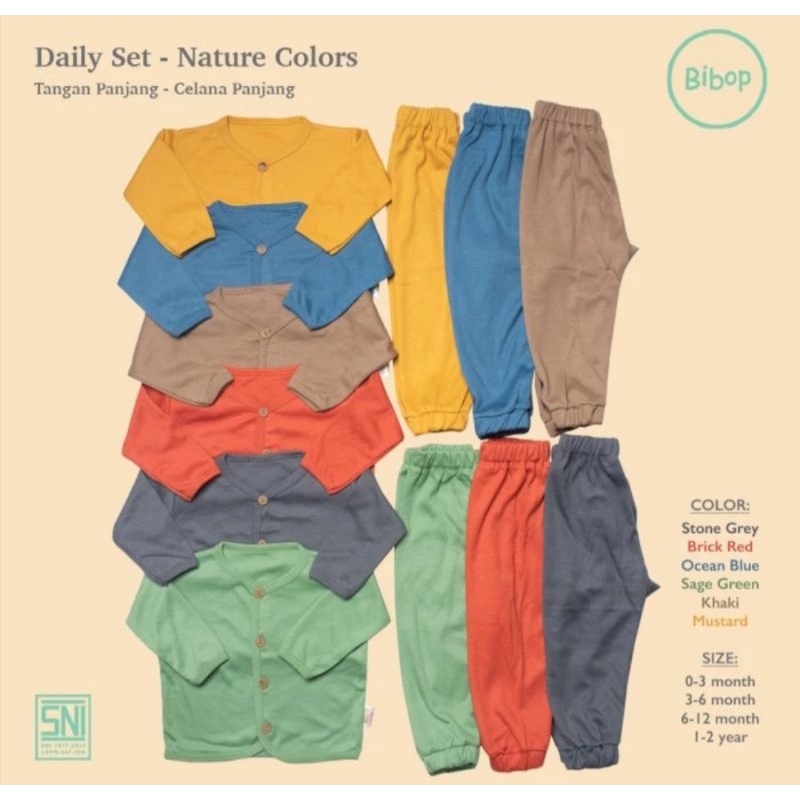 Bibop Baju Bayi Set Panjang 3 Stel Random - setelan baju panjang bayi