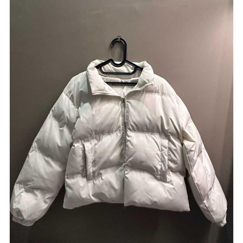 Jacket Puffer White bulu angsa winter