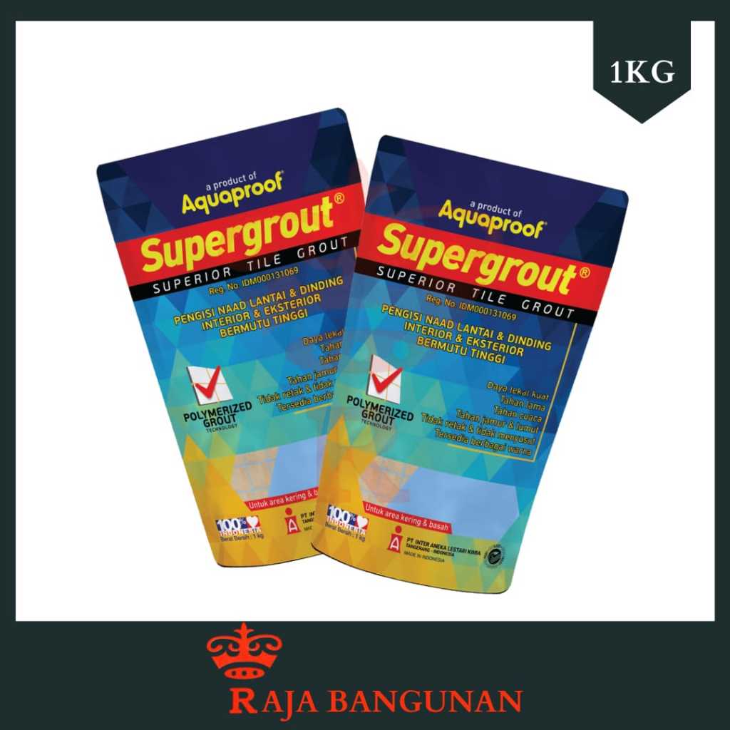 Aquaproof Supergrout Semen Nat Pengisi Naad Keramik Waterproof Tile Oker AM 1kg