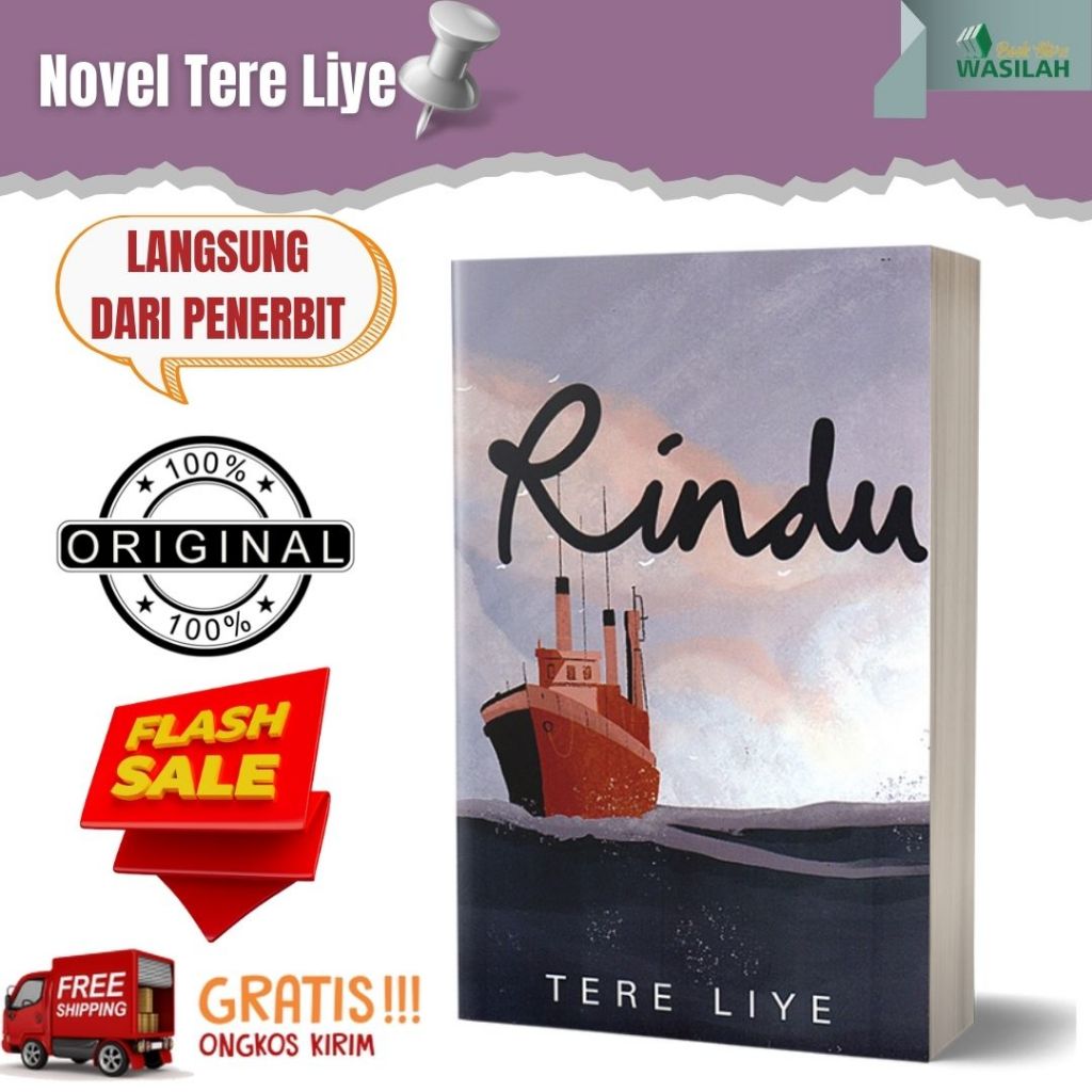 Rindu - Tere Liye | Novel Original |Penerbit Republika [Free Ongkir]