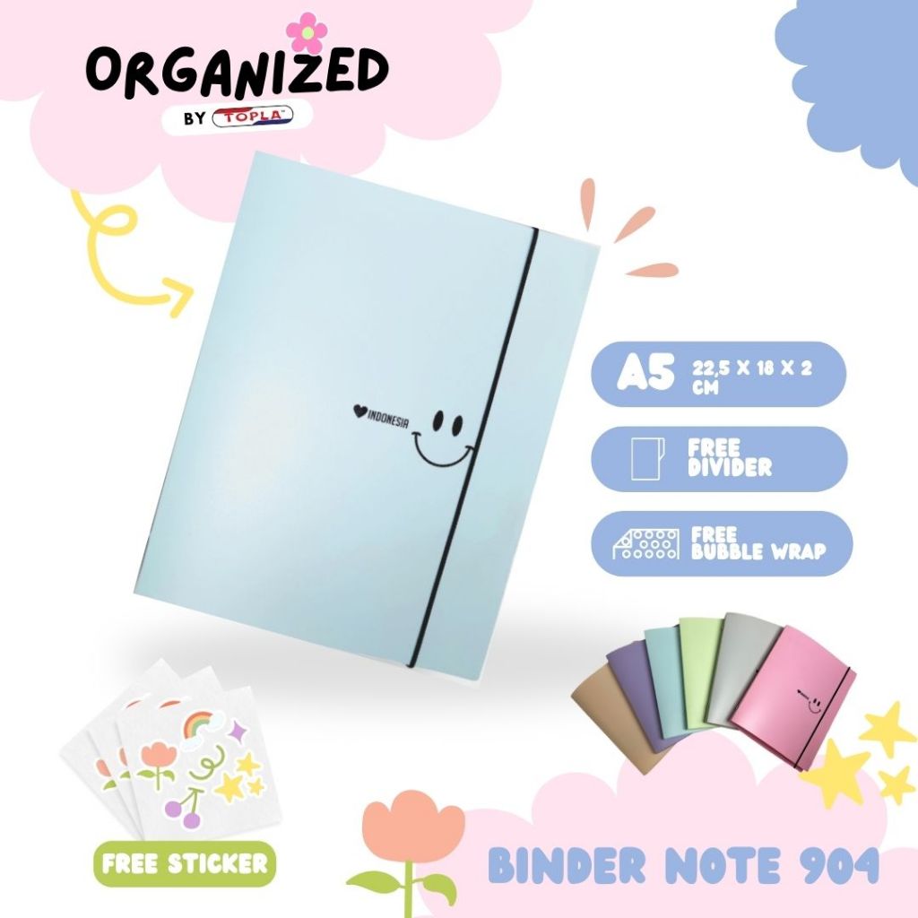 

Topla Binder note pastel buku catatan agenda journal sekolahan dan kuliah ukuran A5