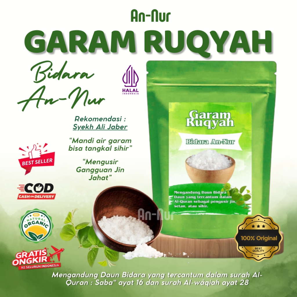 

Garam Ruqiah Bidara An Nur Ori Penangkal Aura Negatif Pada Tubuh