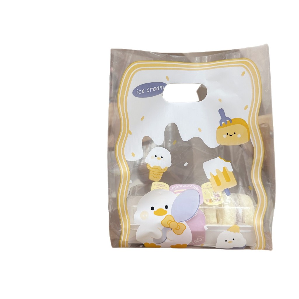 

Paper Bag - Kantong Plastik Duck Ice Cream Gift Bag Transparan Tas Hadiah Lucu Premiun