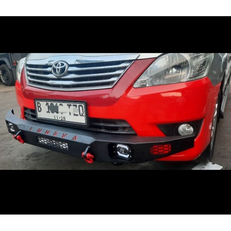tanduk depan innova 2012 custom lampu led model ofroad