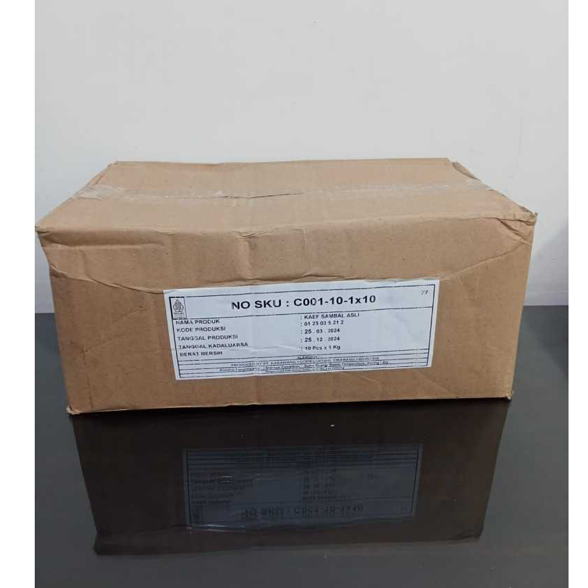 

Saus Sambal Asli Kaef Pedas / karton 1kg x 10 bks