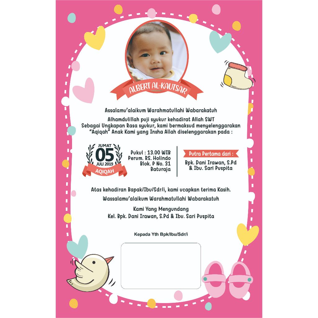 

Label/stiker tasyakur aqiqah/tasyakuran/label box makanan