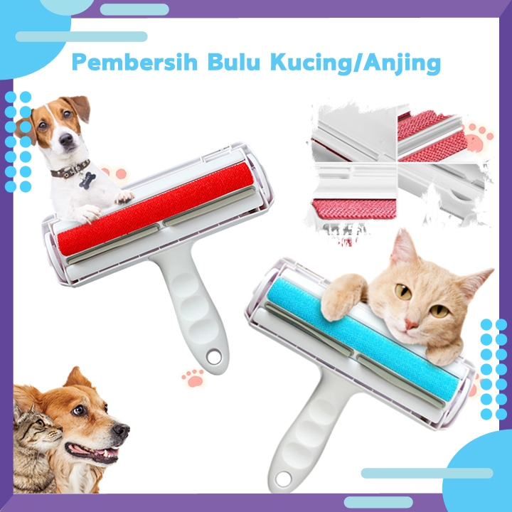 Sikat bulu kucing Olive Care yaitu Lint Roller Portable Jangka Panjang untuk Pembersih Baju/Pakaian,