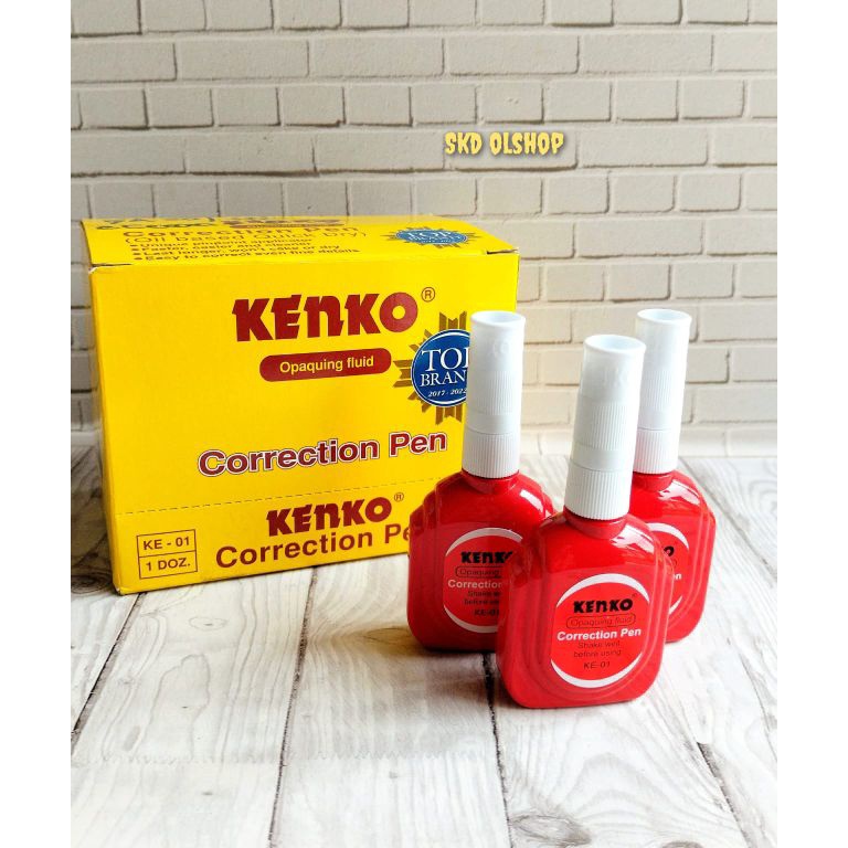 

TIP EX CAIR KENKO KE1 TIP X CAIRAN KOREKSI KENKO CORRECTION PEN 12 Pcs KODE D6X5