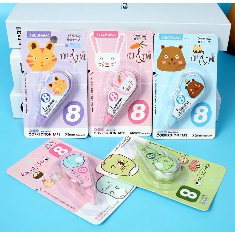 

Jinuo Correction Tape Alat Tulis Anak Supplies 8M Multiple Color Tip-X