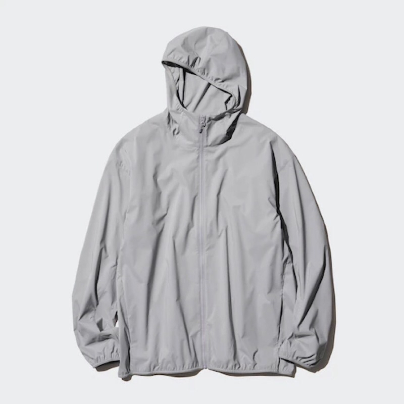 UNIQLO Men Pocketable Jaket Parka Saku Pria UV Protection Water Repellent