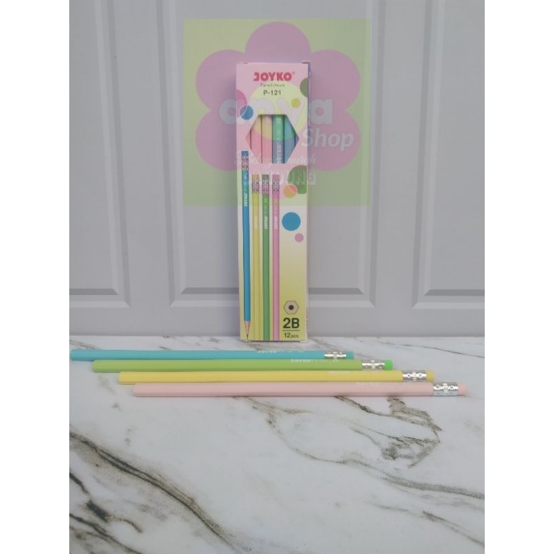 

Pensil Joyco Warna Pastel Ujung Penghapus Ecer 1 Pcs
