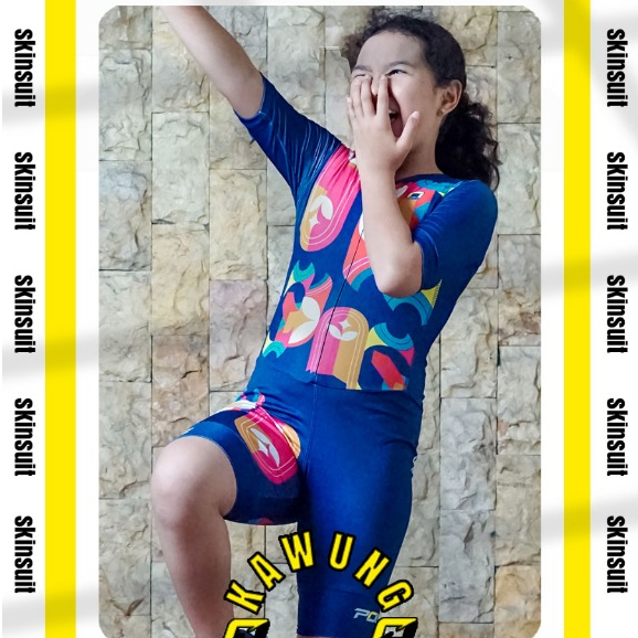 Skinsuit Sepatu Roda Anak Inlineskate Jersey Olahraga Powerskate Apparel