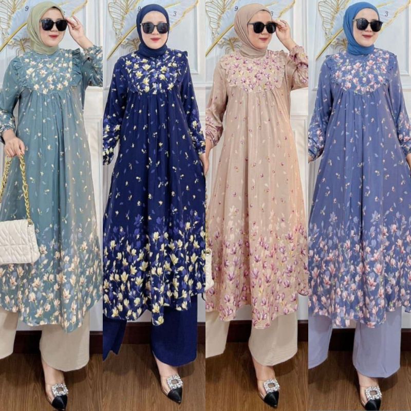 SET LONG TUNIK RAYON