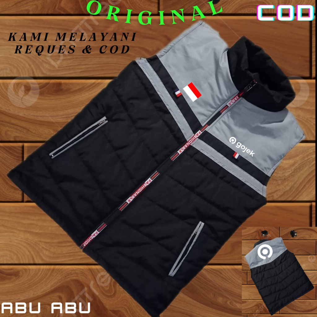 Terbaru.../ Rompi Jaket Winter Motor Touring Anti Angin / Rompi Gojek Driver Ojek Online Rompi Gojek