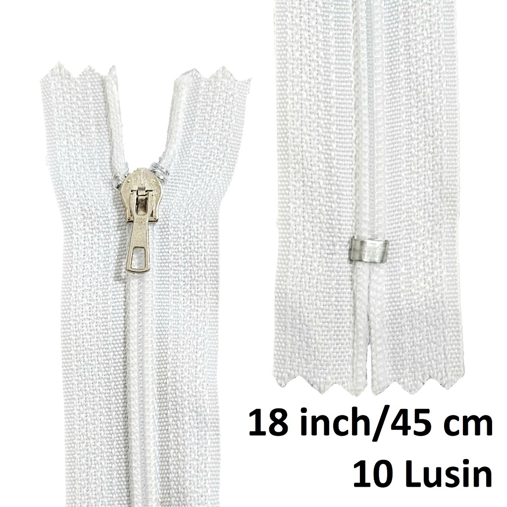 Resleting Celana Biasa SJ 18 inch/45 cm @10 Lusin Resleting Nusantara Resleting Rok