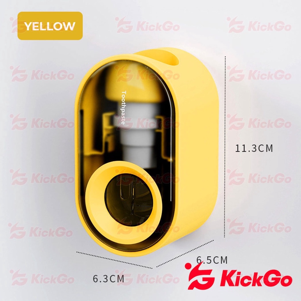 Paling Sesuai KickGo Dispenser Odol Gigi Tempat Odol Gigi Dinding Dispenser Pasta Gigi Otomatis Temp