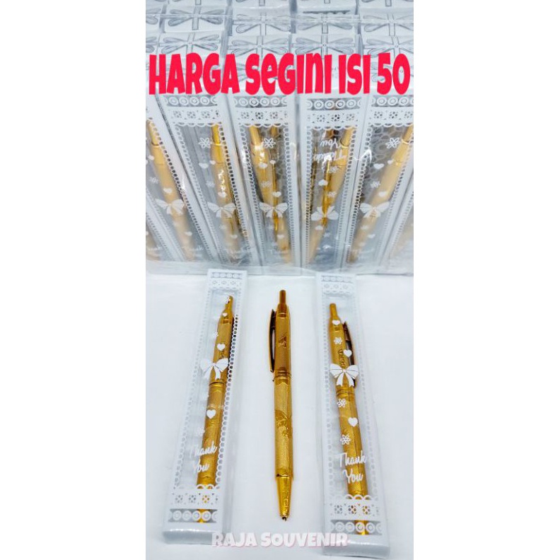 

KODE A1N2 ISI 5 SOUVENIR PULPEN EMAS KEMAS MIKA SOUVENIR PERNIKAHAN SOUVENIR ULANG TAHUN SOUVENIR KHITANAN