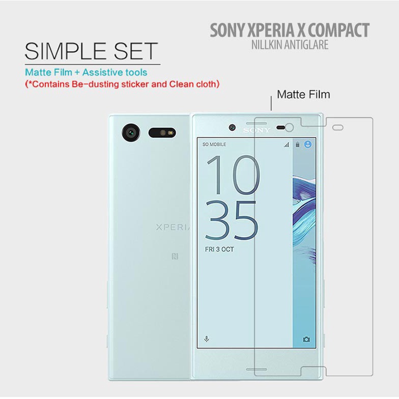 BARANG ORIGINAL Sony Xperia X Compact  Nillkin Antiglare Screen Guard