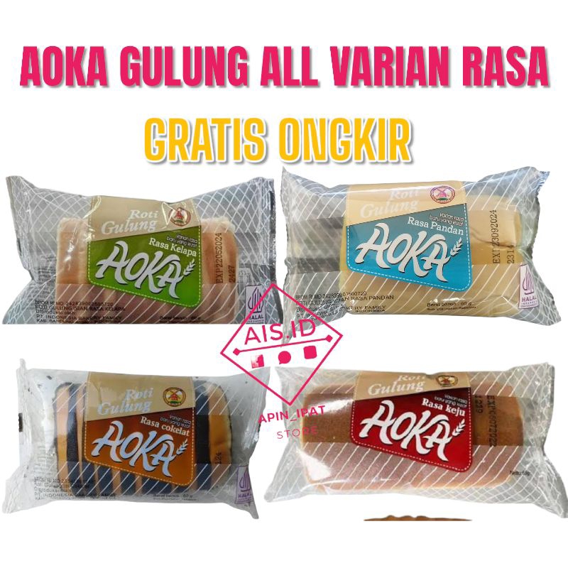 

MURAH & HALAL ROTI AOKA GULUNG ISI SELAI ALL VARIAN RASA