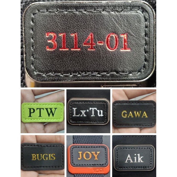 KODE E76F Tambahan Embos Initial Name TumiEmbos initial TumiPatch Tumi