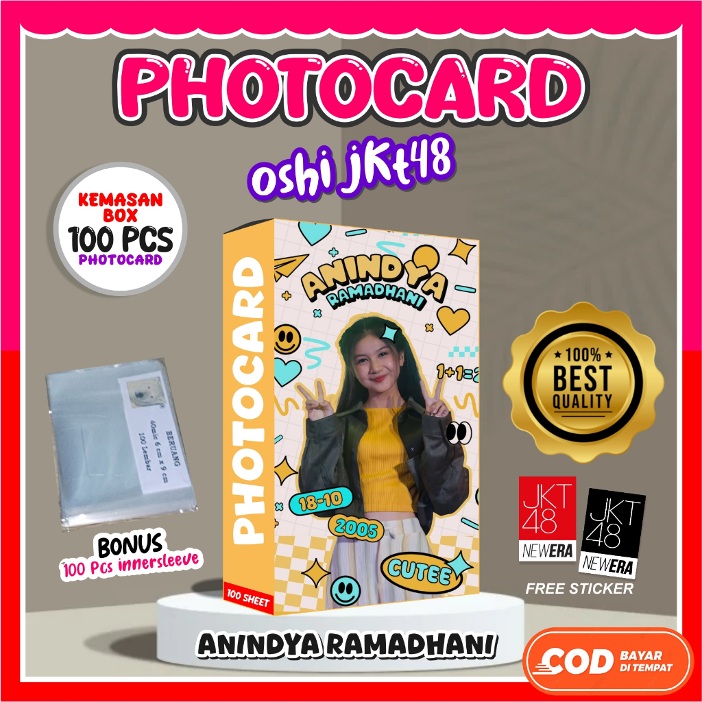 100 Photocard Anindya JKT48 GRATIS 100 Innersleeve | OSHI JKT48