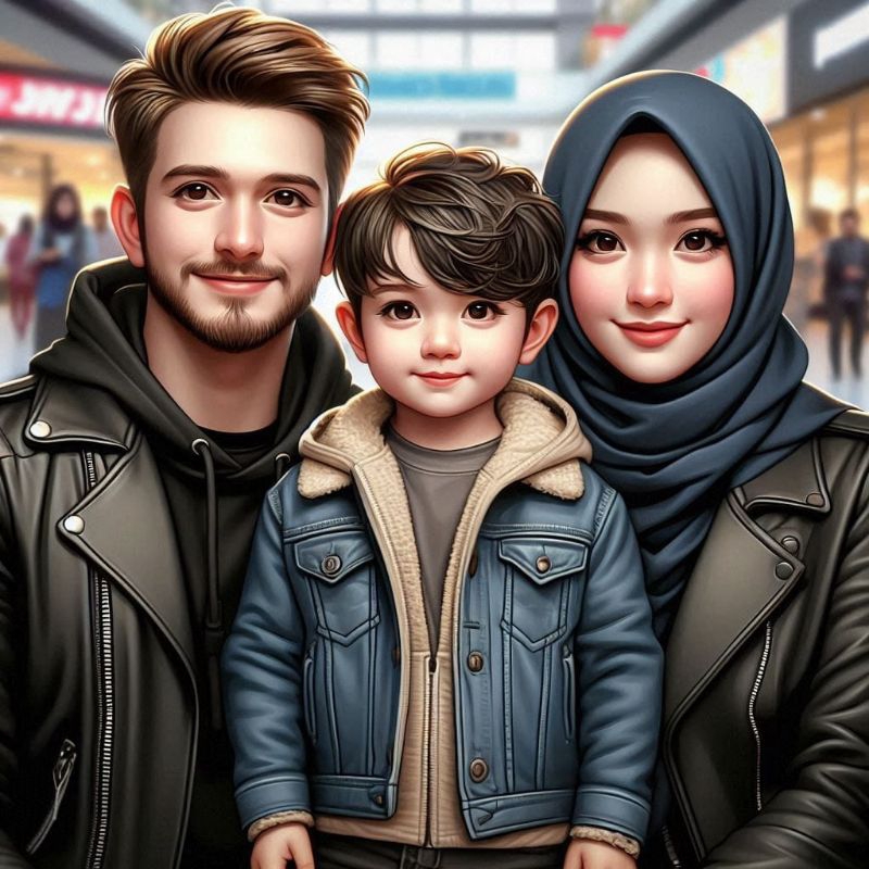 JASA EDIT FHOTO WAJAH | KARIKATUR 3D | KELUARGA