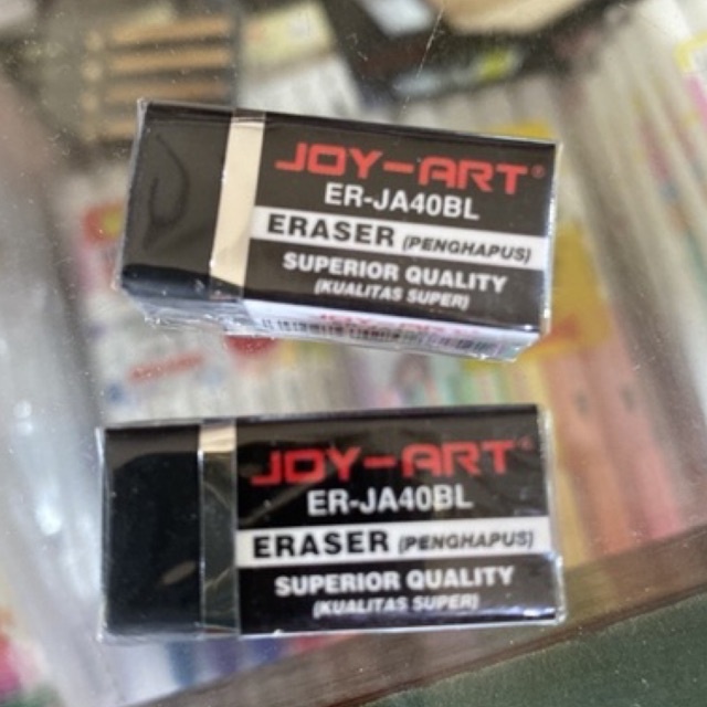 

PROMO ECER Penghapus Eraser Warna Hitam Black Joy art ER-JA40BL Joyko