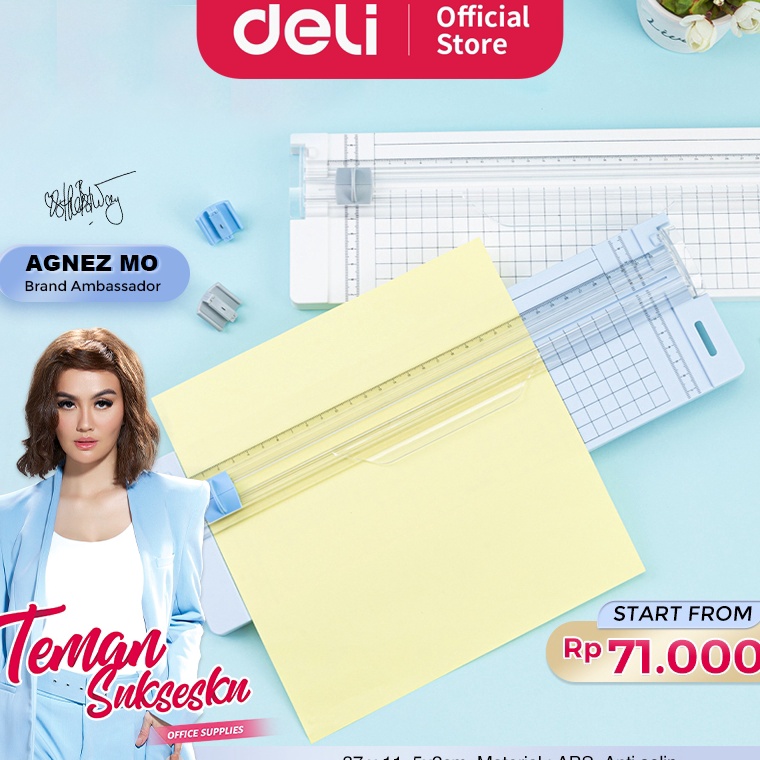 

Deli Small Paper Trimmer Portable Pemotong Kertas Kecil A4 A5 Trimmer Photo Cutter Mat 14251 h L3V6