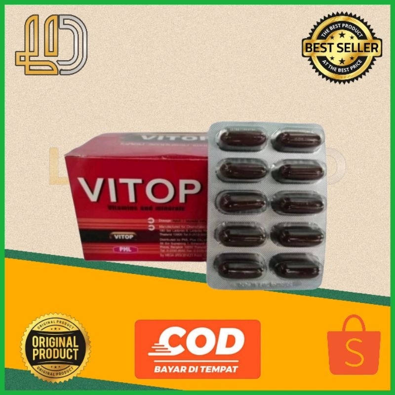 vitop multivitamin ayam tarung isi 10kapsul impor thailand lampam id