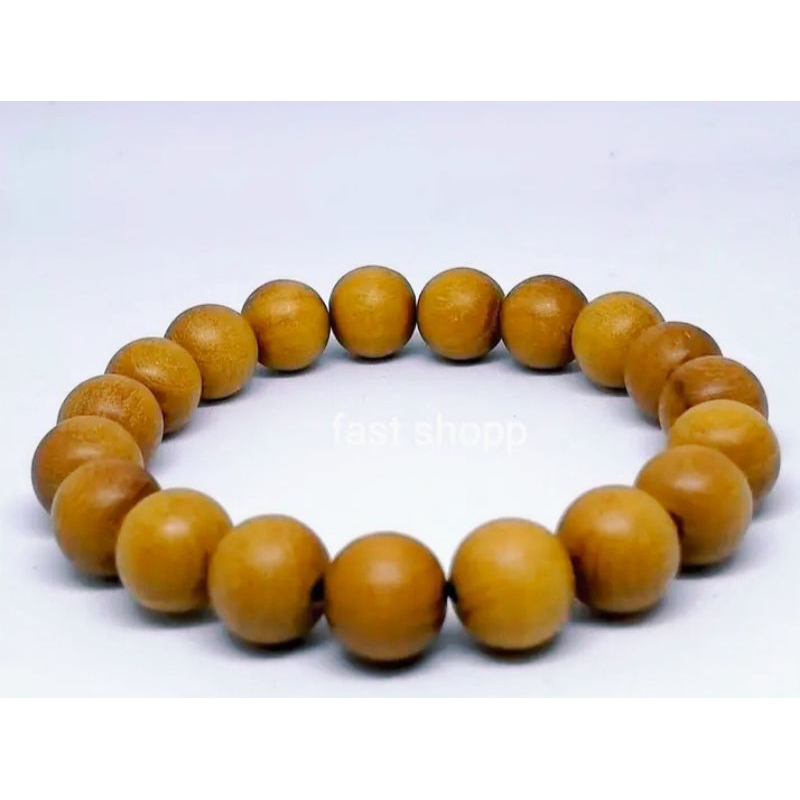 gelang bahan kayu Cendana ukuran 6mm asli original