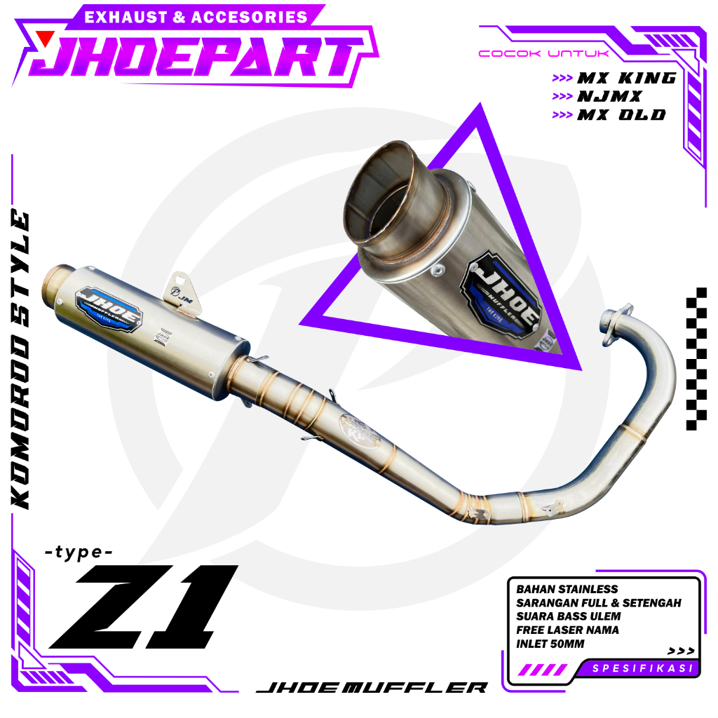 Knalpot Racing MX KING MX NEW MX OLD ORIGINAL Jhoe Muffler Type Z1