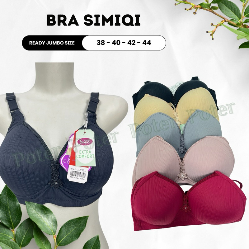 BH sport bra super jumbo big size 38 40 42 44 kait 3 tali besar katun spon tanpa kawat busa tipis ek